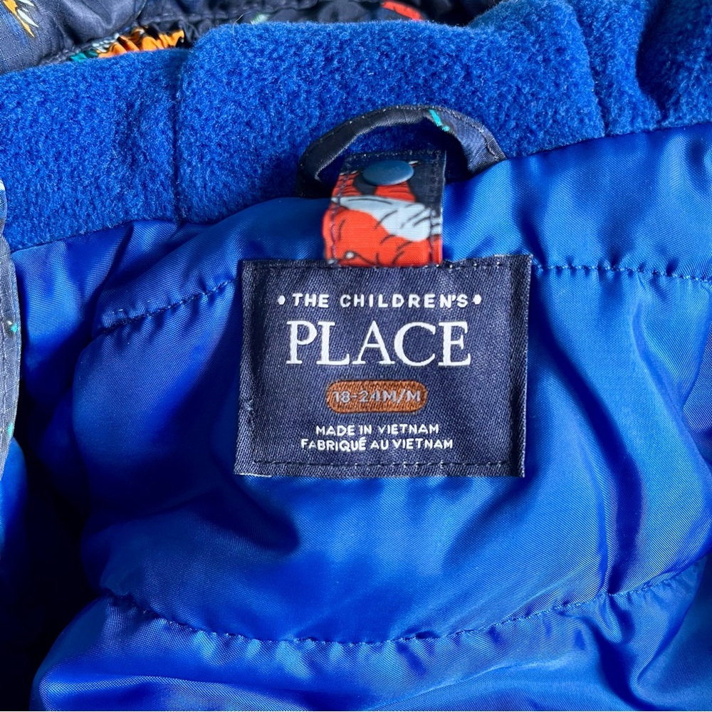 The Children's Place Navy Hooded Jacket with Colorful Dino Print - Picture 6 of 6